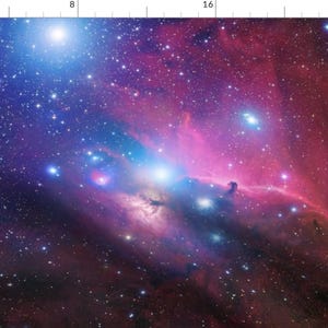 Purple Galaxy Fabric - Purple Galaxy By Aspie Giraffe - Celestial Galaxy Home Decor Cotton Fabric By The Yard With Spoonflower