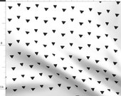 Geometric Black and White Fabric - Paintedtriangles By Weegallery - Geo Triangles Modern Minimal Cotton Fabric By The Yard With Spoonflower