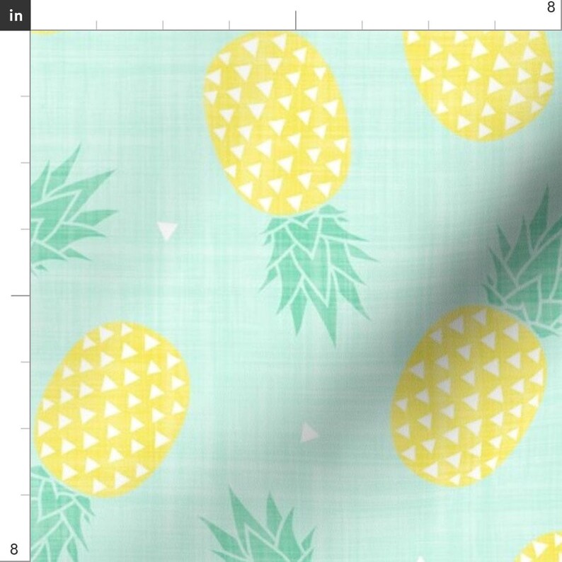 Pineapple Fabric Pineapples Texture Custom Fabric by Kimsa Etsy