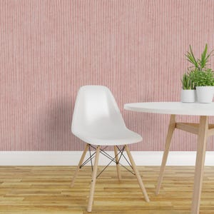 Minimal Blush Peel and Stick Wallpaper - Farmhouse Simple Lines Vertical Stripe - Removable Wall Decor Art - Lines Blush by ilonitta