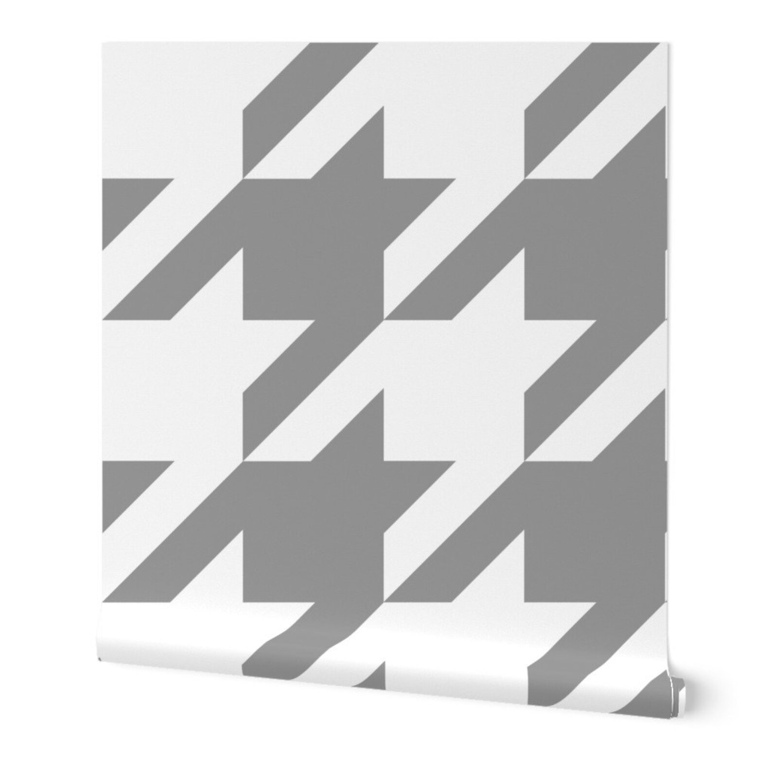 Houndstooth Wallpaper Modern Gray White by Etsy