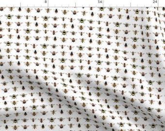 Bees Fabric - I'm Going On A Bee Hunt // Bumble Bees And Honey Bees By Ruth Robson - Bumble Bees Cotton Fabric By The Yard With Spoonflower