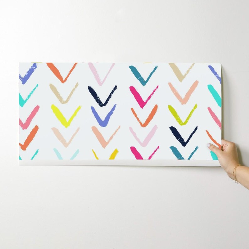 Chevron Wallpaper - Sketchy Arrows Summer Party By Theartwerks - Arrows Custom Printed Removable Self Adhesive Wallpaper Roll by Spoonflower image 9