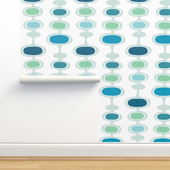 Retro Mcm Wallpaper Palm Springs Bubbles By Luciafontes Etsy Canada