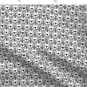 Black and White Otter Fabric - Swimming Otter In Black By Littlearrowdesign - Otter Nursery Decor Cotton Fabric By The Yard With Spoonflower