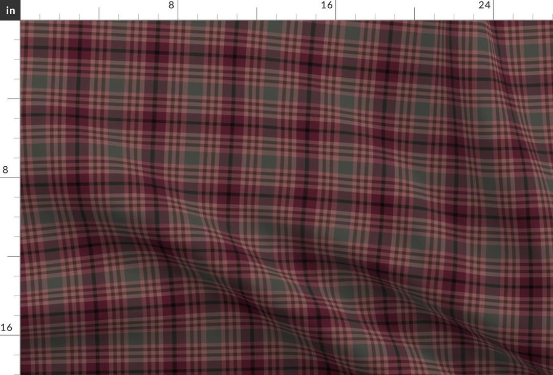 Moody Tartan Fabric - Dark Academia Plaid by Decamp_studios - Cabin ...