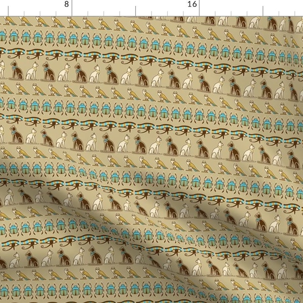 Egyptian Symbols Fabric - Egyptian Odd One Out Reduced By Cjldesigns - Egyptian Home Decor Cotton Fabric By The Yard With Spoonflower