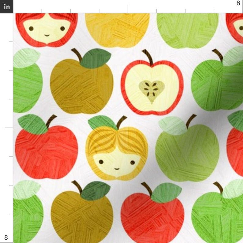 Mod Apple Fabric - Appledoll by Gaiamarfurt - Scandi Mod Folk Apple ...