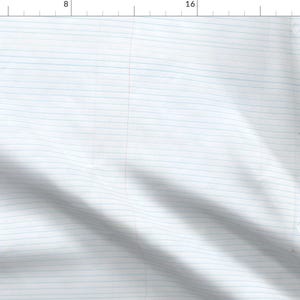 Tissu en papier scolaire - Papier pour cahier n° 2 par Bzbdesigner - Tissu en coton à rayures bleu, rouge et blanc au mètre avec Spoonflower