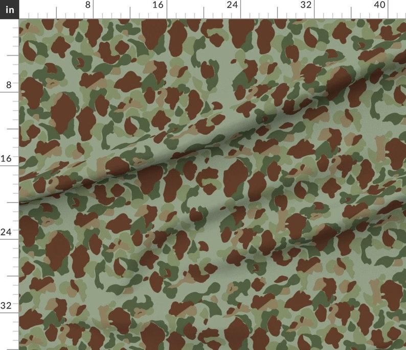 WWII Fabric World War 2 US Camouflage By Ricraynor WWII | Etsy
