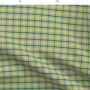 Masters Green Plaid Geometric Fabric - Masters Plaid Green By Jillcookdesigns - Masters Cotton Fabric By The Yard With Spoonflower