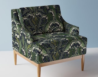 Art Nouveau Upholstery Fabric- Lily Of The Valley  by design_dannick -  Botanical Floral Boho Art Deco  Fabric By The Yard With Spoonflower