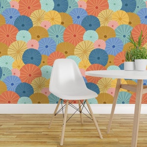 Sea Urchin Wallpaper Colorful Sea Urchin by Latheandquill - Etsy