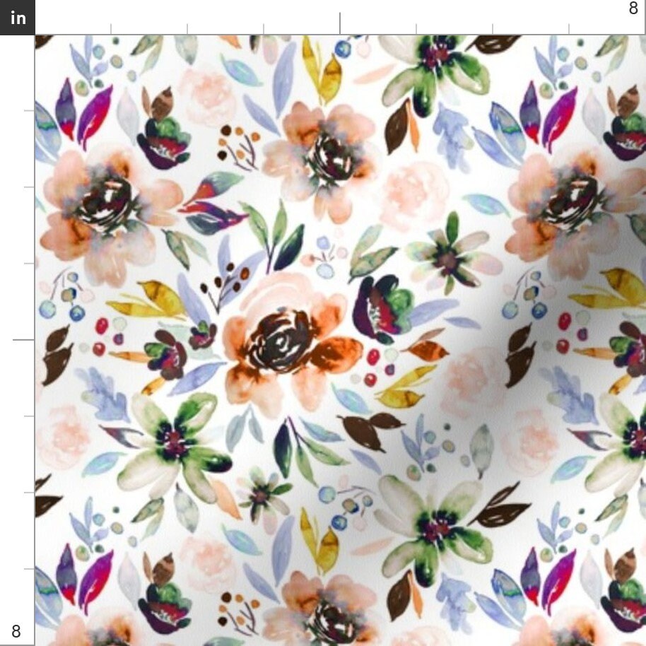 Indy Bloom Design Fabric Small Indy Bloom Design Autumn - Etsy
