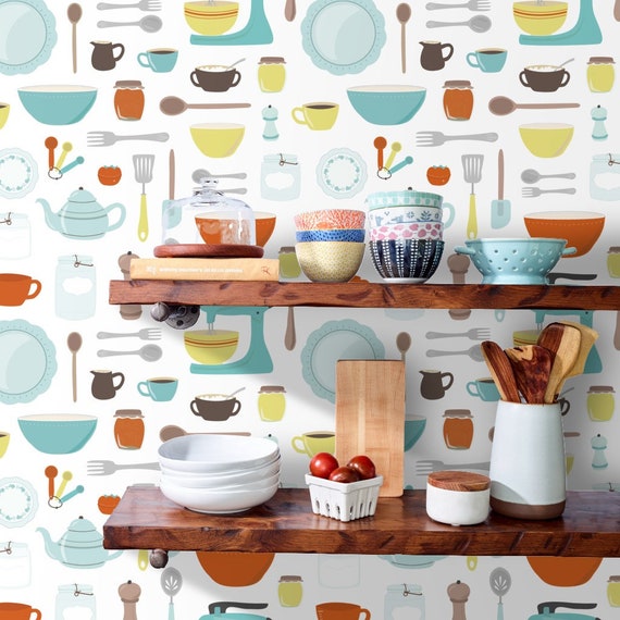 Vintage Kitchen Theme Wallpaper Fruits and Coffee  Vintage wallpaper  Wallpaper Wallpapers vintage