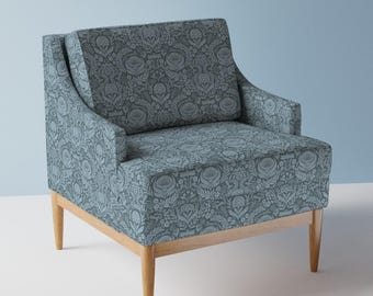 Tkanina obiciowa w stylu wiktoriańskim – wiktoriański damaszek kwiatowy od me_coco_design – antyczna tkanina vintage z motywem kwiatowym cięta na wymiar z motywem Spoonflower