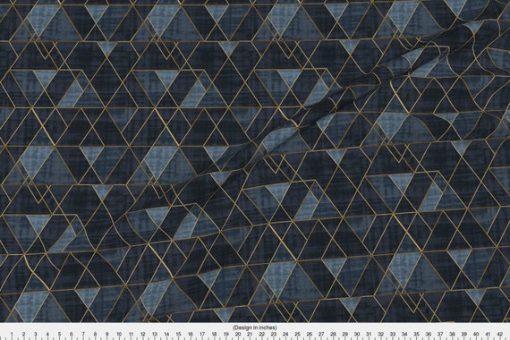 WIDE INDYGO BLUE POLY COTTON-60 BY THE YARD