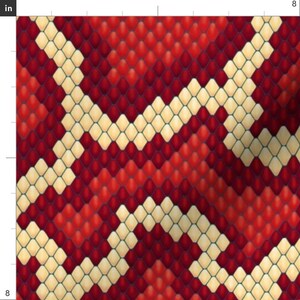 Python Pattern Fabric Fiery Python by Willowbirdstudio - Etsy