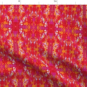 Batik Fabric - Bohemian Batik By Peaceofpi - Batik Pink Magenta Bright Bohemian Moroccan Mosaic Cotton Fabric By The Yard With Spoonflower
