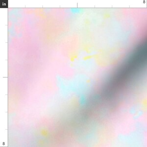 Tie-Dye Fabric - Pastel Cloud Tie-Dye By Corasofia - Tie-Dye Easter Pale Pink Blue Yellow Muted Cotton Fabric By The Yard With Spoonflower image 3