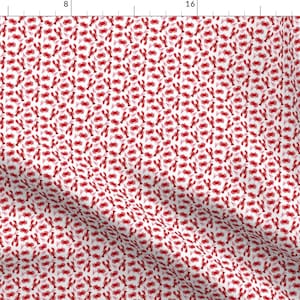 Crabs and Lobsters Fabric: Red Nautical Beach Cotton by Spoonflower