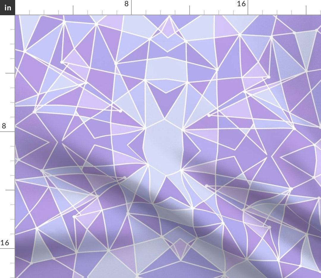 Geometric Fabric Purple Geometric Wall Large by Etsy