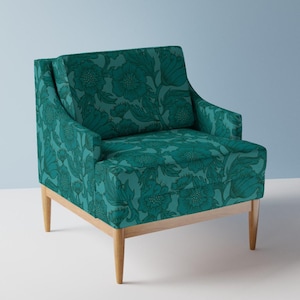 Teal Damask Floral Upholstery Fabric- Teal Floral  by latheandquill - Flowers Damask Victorian  Fabric By The Yard With Spoonflower