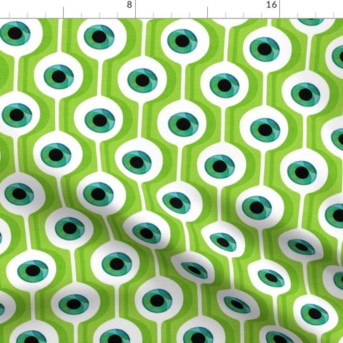 Eyes Fabric Eye Pod Lime by Spellstone Eyes Mod Creepy Etsy