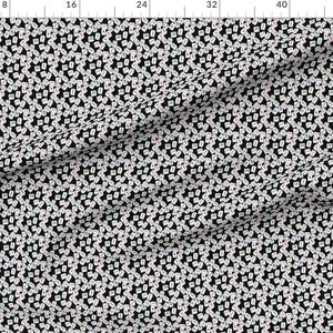 Tiny Scale Mahjong Fabric - Mini Mahjong Tiles by theplumgrove - Black And White Tabletop Game Traditional Fabric by the Yard by Spoonflower image 2