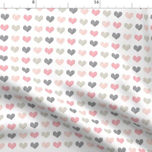 Watercolor Hearts Fabric - Chalk Multi Hearts || Valentines Day By Littlearrowdesign - Hearts Cotton Fabric By The Yard With Spoonflower