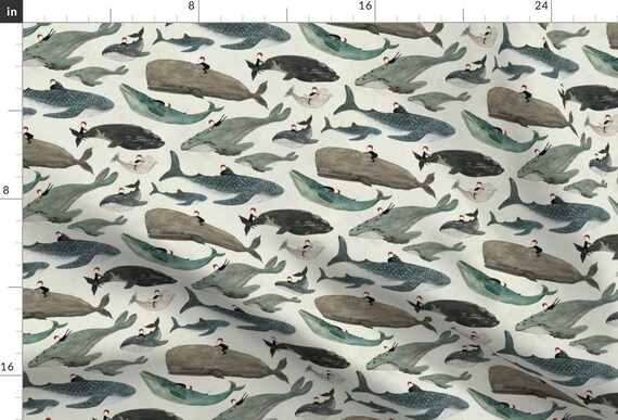 Whale Rider Fabric - The Whale Rider {Small} By Katherine Quinn - Whale Rider Children Watercolor Cotton Fabric By The Yard With Spoonflower