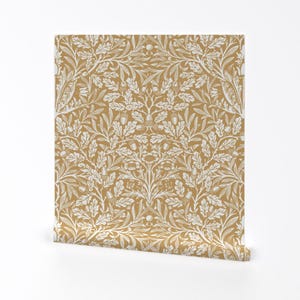 Carta da parati rimovibile Art Nouveau Peel and Stick - William Morris Vintage - Decorazione murale - Acorn Damask Morris di at_the_cottage