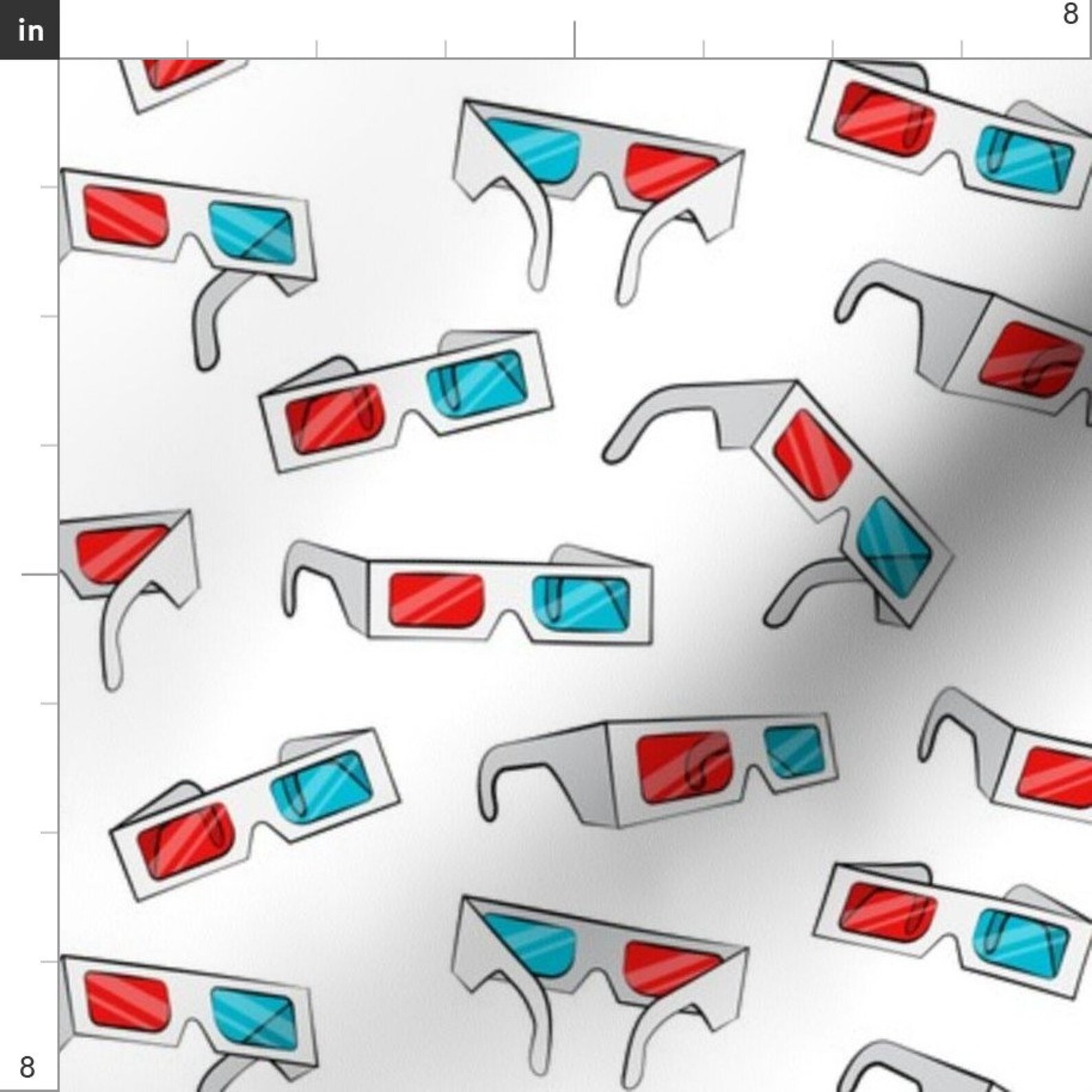 3d Glasses Fabric 3d Glasses by Littlearrowdesign 3d Etsy UK