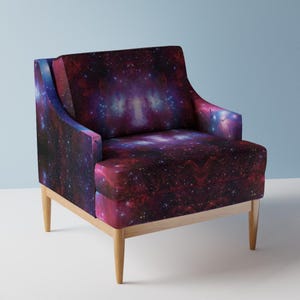 Tissu d&#39;ameublement galaxie - galaxie violette par azrael_abaddon - tissu violet galaxie nébuleuse étoiles ciel espace par mètre avec cuillère
