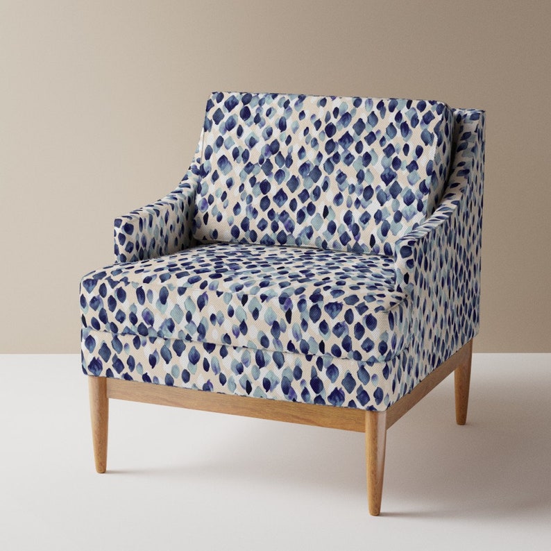 Indigo Blue Upholstery Fabric Indigo Rain by Crystal Walen Etsy Canada