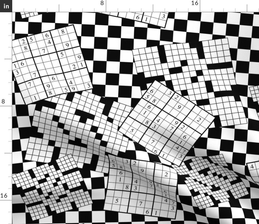 Puzzles Fabric the Daily Puzzles by Robyriker Puzzles Etsy