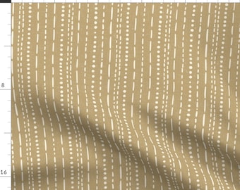 Ivory Stitches Apparel Fabric - Coastal Stripe by misentangledvision - Ivory Neutral Preppy Coastal Clothing Fabric by Spoonflower