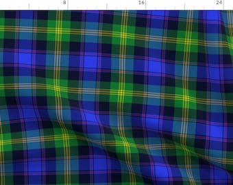 Watson Fabric - Watson Clan Tartan By Weavingmajor - Watson Blue Green Plaid Traditional Family Cotton Fabric By The Yard With Spoonflower