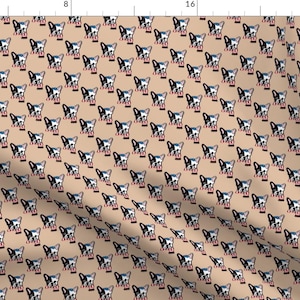 French Bulldog Fabric - French Bulldog In Beige By Elliottdesignfactory - French Bulldog Dog Pet Cotton Fabric By The Yard With Spoonflower