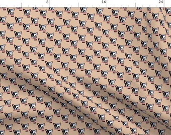French Bulldog Fabric - French Bulldog In Beige By Elliottdesignfactory - French Bulldog Dog Pet Cotton Fabric By The Yard With Spoonflower