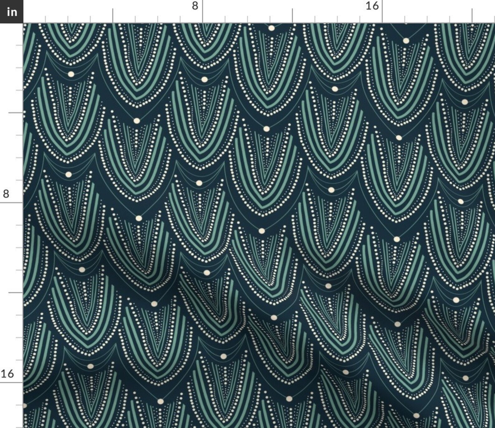 Art Deco Fabric 1920s Beading by Megdig Design Pointillism Etsy