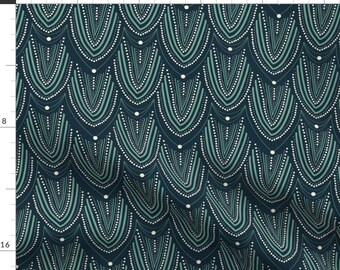 Art Deco Fabric 1920s Beading by Megdig Design Pointillism - Etsy