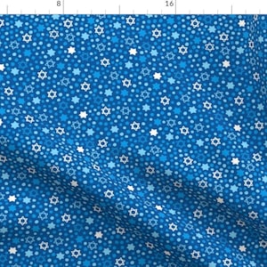 Star Of David Fabric - Hanukkah by mariafaithgarcia - Small Scale Micro Hanukkah Celebrate Decorations Fabric by the Yard by Spoonflower