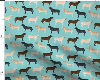 Labrador Retrievers Fabric - Yellow Lab Chocolate Lab Black Lab Cute Dogs Pet By Petfriendly - Cotton Fabric By The Yard With Spoonflower