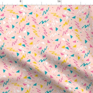 Abstract 90s Fabric - Retro Rad 80s 90s Abstract Kids 90s Fabrics By Andrea Lauren - Rad Confetti Cotton Fabric By The Yard With Spoonflower