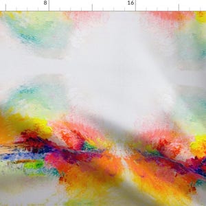 Watercolor Rainbow Fabric - Colorful Painted Abstract By Theartwerks - Watercolor Rainbow Cotton Fabric By The Yard With Spoonflower