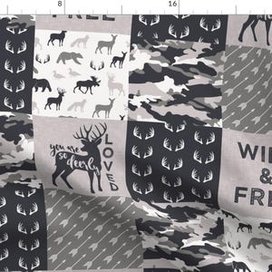 Wild And Free Fabric - Wildfree/Deerly Loved Woodland Wholecloth - C3 By Littlearrowdesign - Wild And Free Fabric With Spoonflower