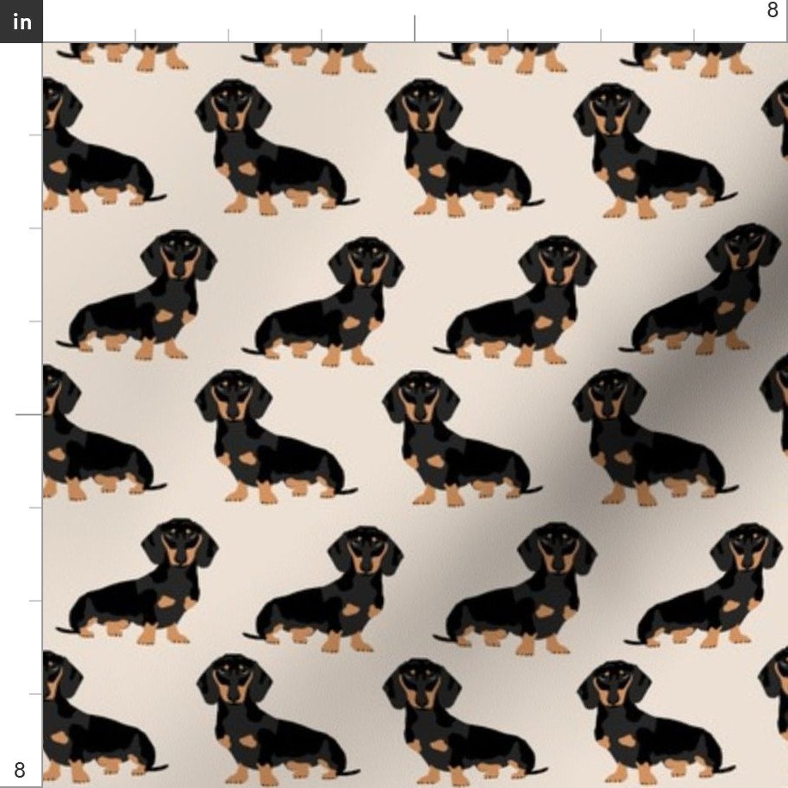 Tan Wiener Dog Fabric Doxie Dachshund Weiner Pet Dog Weener Etsy
