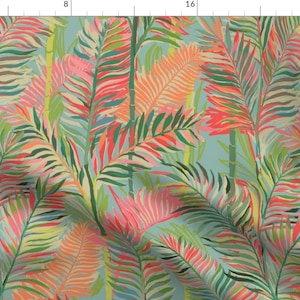 Tropical Fabric - Tropical Pop by c_manning - Resort Palm Tree Island Coastal Summer Fabric by the Yard by Spoonflower