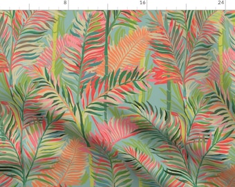 Tropical Fabric - Tropical Pop by c_manning - Resort Palm Tree Island Coastal Summer Fabric by the Yard by Spoonflower